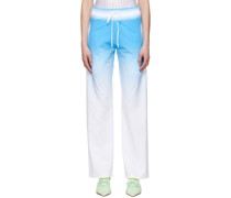 SSENSE Exclusive Blue & White Polyester Track Pants