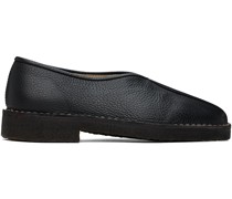 Black Piped Slippers