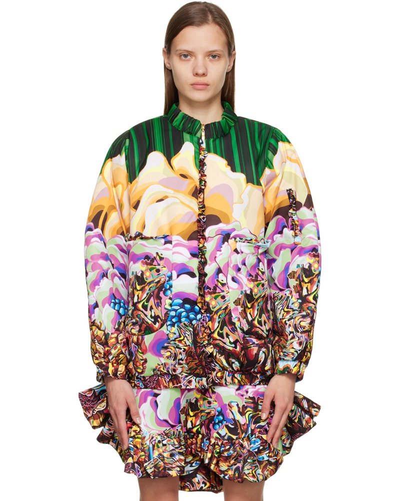Kika Vargas Damen Multicolor Yayoi Bomber Jacket