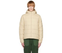 Beige Full Zip Down Jacket