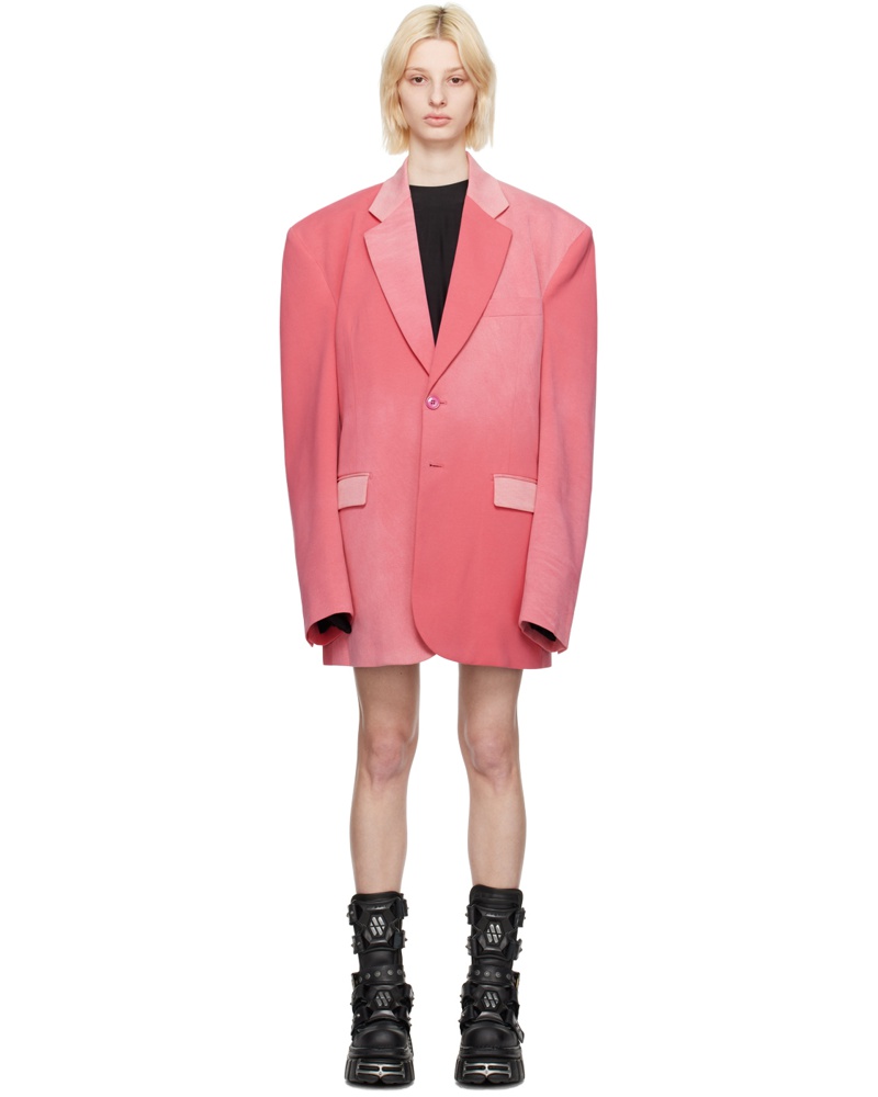 VETEMENTS Damen Pink Faded Blazer VETEMENTS Damen Pink Faded Blazer
