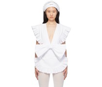 White Bow Bodysuit & Headband Set