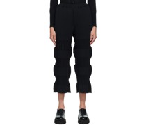 Black Fluted Lounge Pants