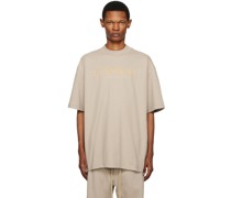 Taupe Flocked T-Shirt