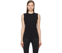 Black Cotton Tank Top