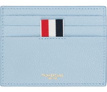Blue Pebble Grain Leather 4-Bar Single Card Holder