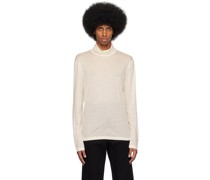 Off-White Semi-Sheer Turtleneck