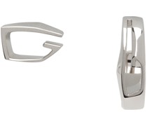 Silver Giv Cut Asymmetrical Earrings