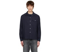 Navy Camp Collar Shirt