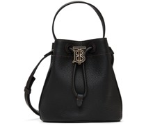 Black Mini 'TB' Bucket Bag