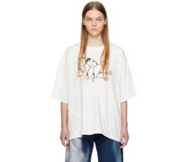 White Pleated T-Shirt