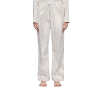 & Stripe Pyjama Lounge Hosen