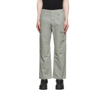 Grey Dyed Cargo Pants