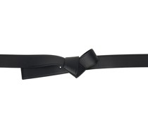 Black Musubi Leather Belt