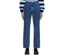 Indigo One Tuck Jeans