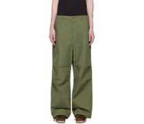 Khaki Pleated Knee Trousers