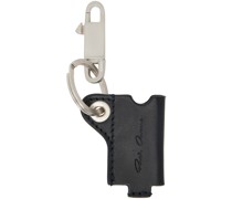 Black & Silver Mini Lighter Holder Keychain