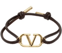 Brown VLogo Signature Bracelet