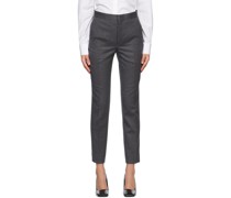 Gray Creased Trousers