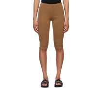 Tan Cropped Compact Leggings