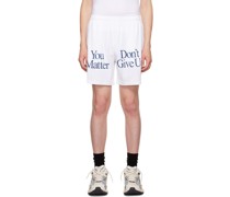 White 'You Matter' Shorts