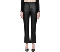 Black Classico Faux-Leather Trousers