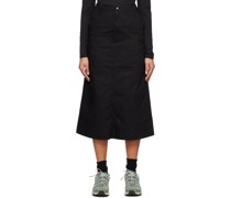 Black Takibi Chino Maxi Skirt