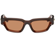 Brown Sharp Square Sunglasses