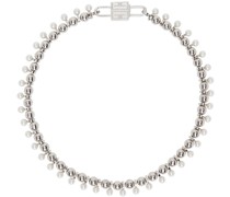 Silver 4G Pearl Necklace