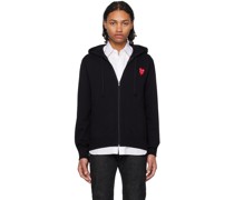 Black Double Heart Hoodie