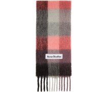 Pink & Gray Checked Scarf