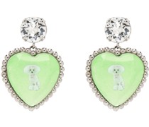 Silver & Green Bff Earrings