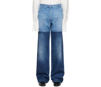 Blue Wide-Leg Jeans