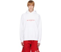White Printed Hoodie