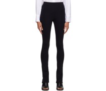 Black High Waisted Split Back Leggings