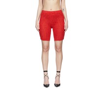 Red Cotton Shorts
