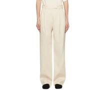 Beige Lave Trousers