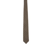Brown Check Tie