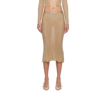Gold Guirlande 'La Jupe Brilho' Midi Skirt