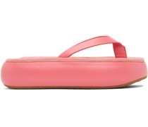 Pink Boat Flip Flop Platform Slides