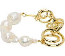 Gold Pearl 'Who's In Charge?' Bracelet