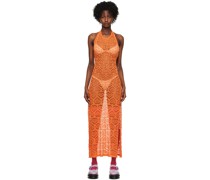SSENSE Exclusive Orange Heart Maxi Dress