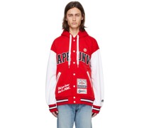 Red Patch Bomber Jacket