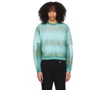 Blue & Green Gradient Stripe Sweater