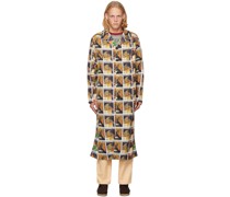 Brown Denim Tears Edition Printed Dust Coat