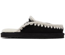 Black Stitch Slippers