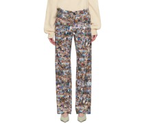 Multicolor Pleatfree Trousers