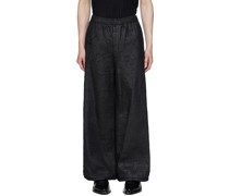 Black Cracked Trousers