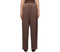 Brown Gathered Trousers