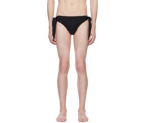 Black Crystal-Cut Swim Briefs